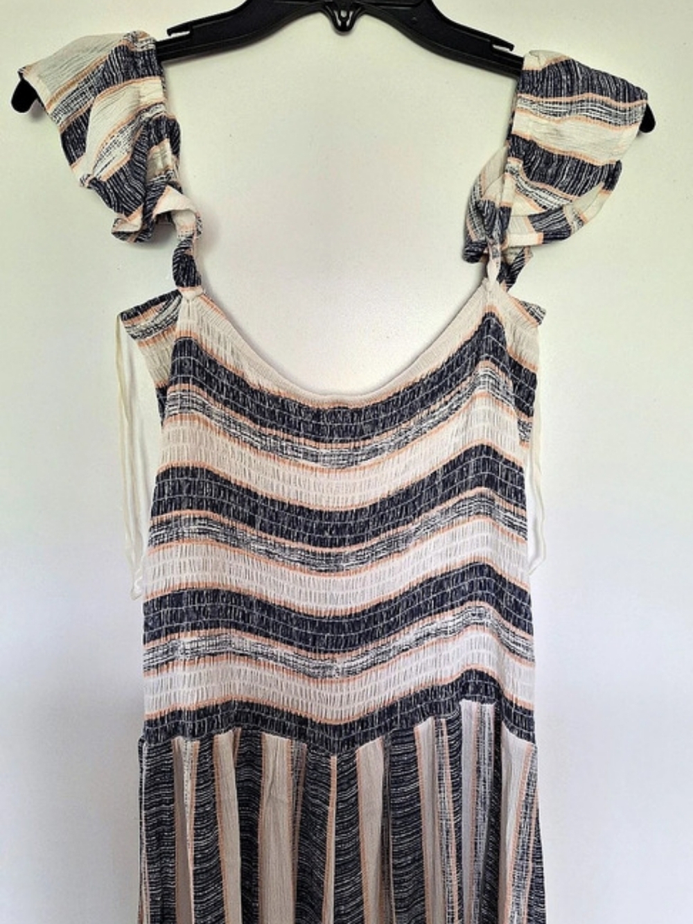 American Rag Striped Wide Split Leg Jumpsuit in Blue & White. Size XL